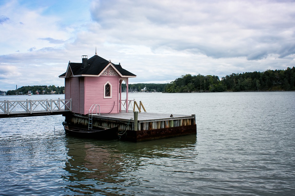 Finnish wooden sauna