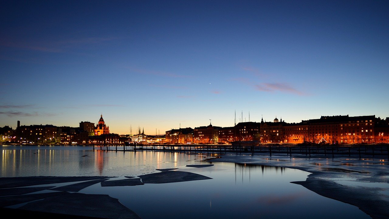 Helsinki at night