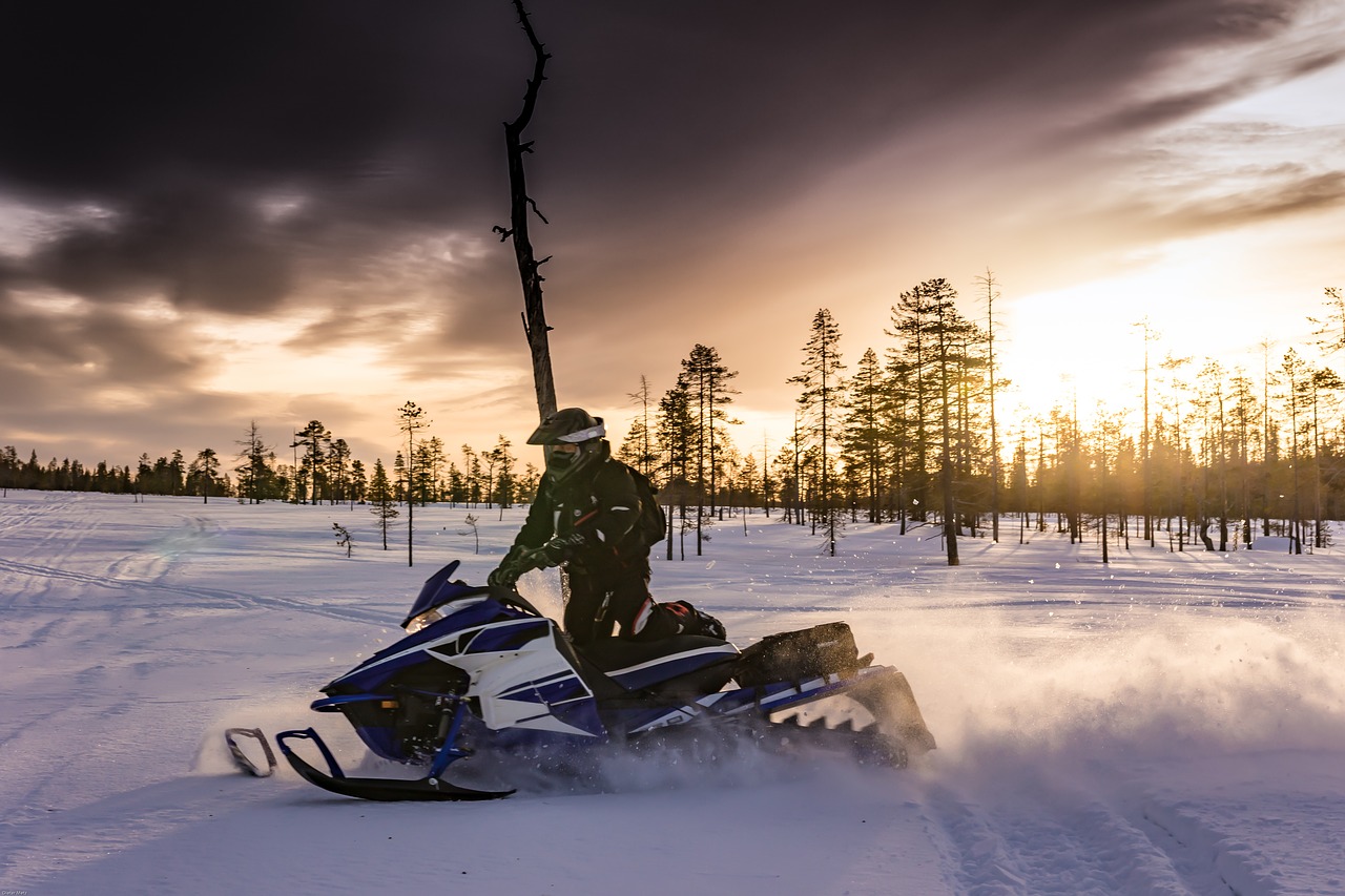 Snowmobile in Finland