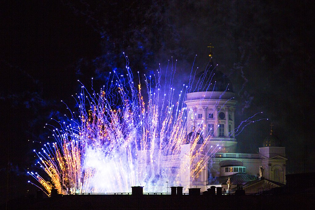Fireworks in Helsinki