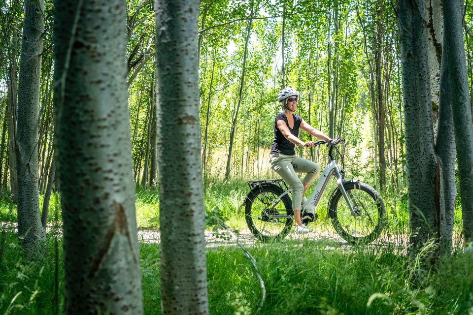 Woman on bicycle